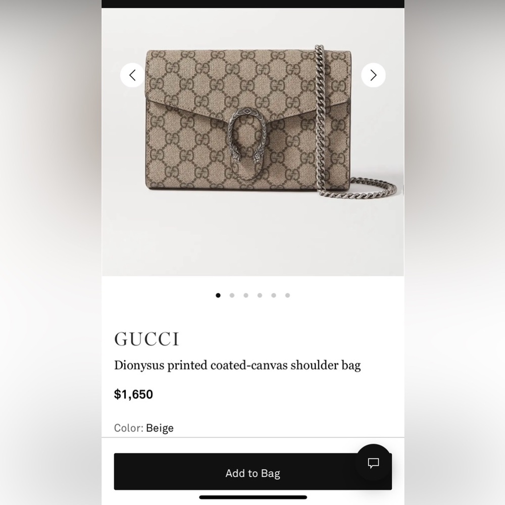 Gucci Dionysus Wallet on Chain